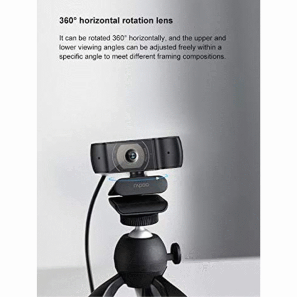 Rapoo C200 WB Camera HD 720P Dual Noise Reduction Mics & Microphone - Image 3
