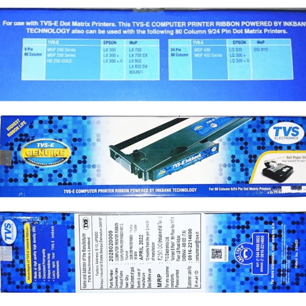 TVS 80 COL. Ribbon Cartridge (50nos) - Image 3