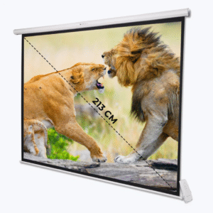 ZEB-PSM84A 84'Motorized Projector Screen 4K Support, 4:3 Aspect Ratio, Wall / Ceiling mount