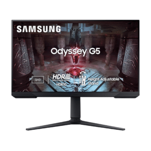 Samsung 27Inch Odyssey G5 Gaming Monitor HD 2560 x 1440, HDR10, AMD Freesync, 165 Hz, 1ms(MPRT), Black  LS27CG510EWXXL