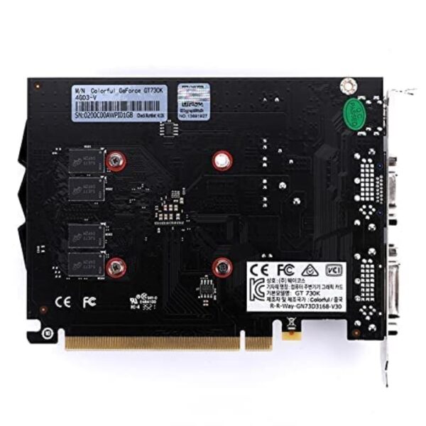 Colorful GeForce GT 730 4GB GDDR3 Graphics Card | 64-bit | PCIe x16 | VGA, HDMI, DVI | 1080p Gaming Ready | 3-Year Warranty - Image 5