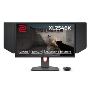 BenQ Zowie XL2546K 24.5-Inch 240Hz Full HD Esports Gaming Monitor with DyAc+, S-Switch & Shield – 1ms, TN Panel, HDMI/DP (Grey)