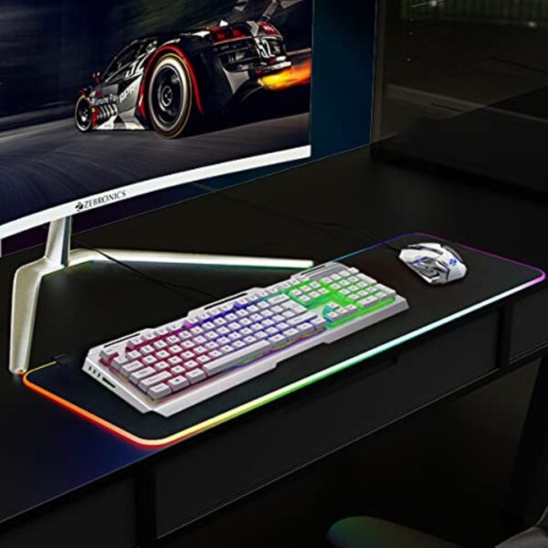 ZEB Keyboard + Mouse Gaming Transformer White - Image 2