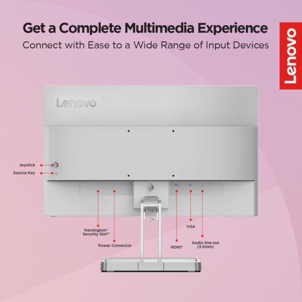 Lenovo L22I-40, 21.5 inch FHD IPS Ultraslim  display, Cloud Grey, 75Hz ,  AMD FreeSync, 2 x 3W speakers - Image 3