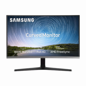 Samsung 27-Inch FHD 1800R Curved LED Monitor, 1920 X 1080, VA Panel, Flicker Free, HDMI, AMD Freesync, Audio Port, Dark Blue Gray, LC27R500FHWXXL