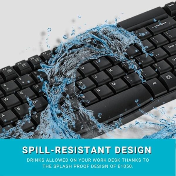 Rapoo E1050 Wireless Single 2.4G Keyboard Black, Anti Splash, - Image 5