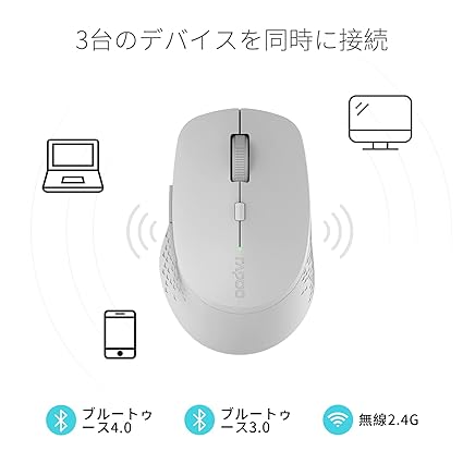 Rapoo M300 Grey Light Silent MM Wireless Mouse 600 high-resolution DPI sensor, 9 months battery life - Image 3