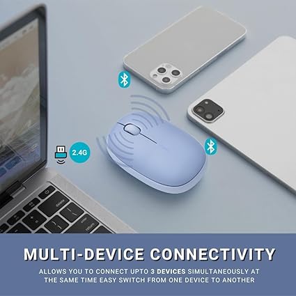 Rapoo M650 Bluetooth Multi-Device Silent Mouse, Purple, 9 Months Battery Life - Image 5