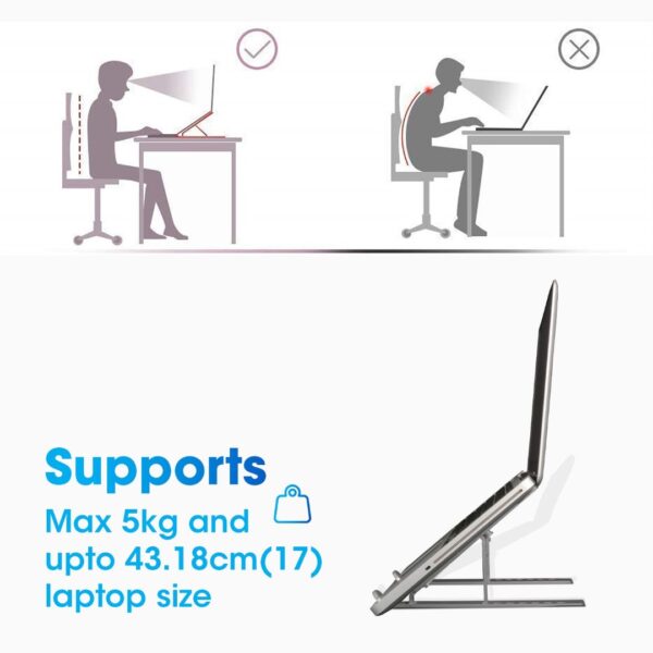 ZEB A31-NS2000 Laptop Stand Silver - Image 4