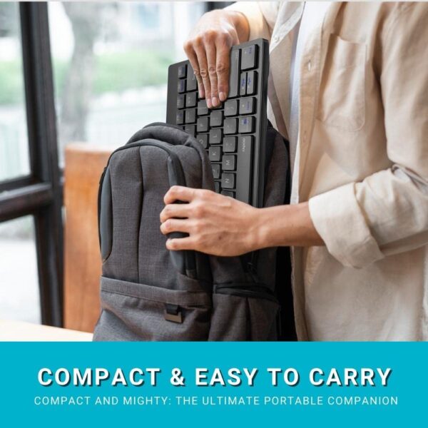 Rapoo 8000M Combo Black Wireless Keyboard & Mouse 3.0, 4.0 and 2.4 GHz, 1300 DP, 12M Battery Life - Image 6