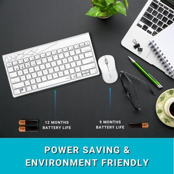 Rapoo 8000M Combo Black Wireless Keyboard & Mouse 3.0, 4.0 and 2.4 GHz, 1300 DP, 12M Battery Life - Image 3