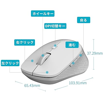Rapoo M300 Grey Light Silent MM Wireless Mouse 600 high-resolution DPI sensor, 9 months battery life - Image 2