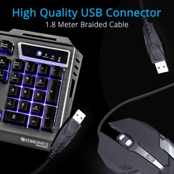 ZEB Keyboard + Mouse Gaming Transformer Black - Image 7