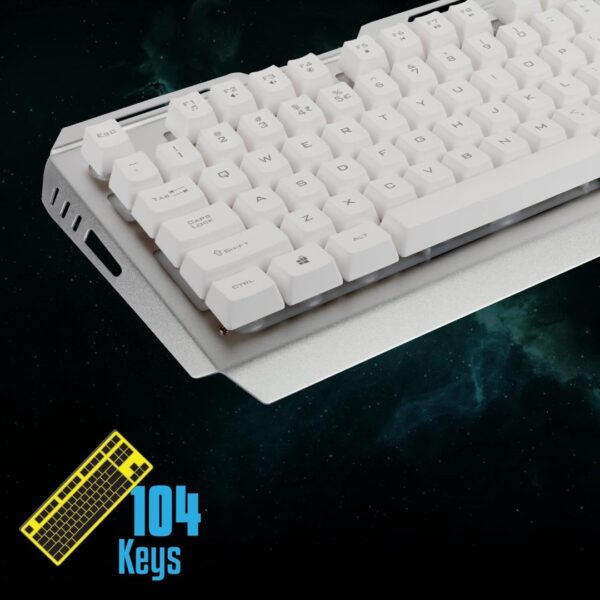ZEB Keyboard + Mouse Gaming Transformer White - Image 7
