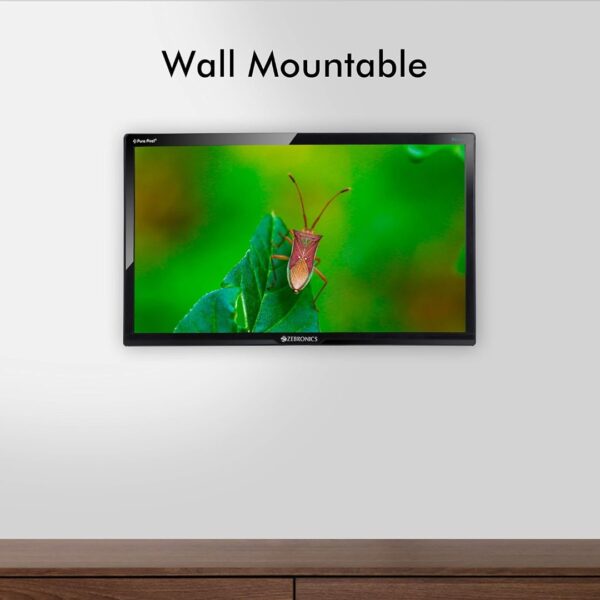 ZEBRONICS A22FHD 21.5 inch LED Monitor, Full HD 1920x1080, HDMI, VGA, Built-in Speakers, Wall Mount, 220 Nits, Black - Image 2
