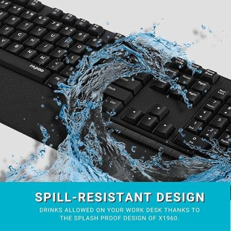 Rapoo X1960 Black Wireless Keyboard & Mouse Combo - Image 4