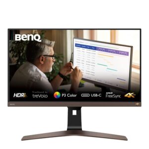 BenQ EW2880U 28-Inch 4K UHD IPS Monitor with HDR10, USB-C 60W PD, TreVolo Speakers & Remote – Bezel-Less Design with Eye-Care Tech, Black