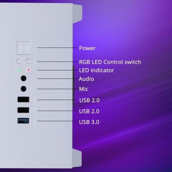 Zebronics Cabinet Robust White With ZS500 SMPS - Image 2