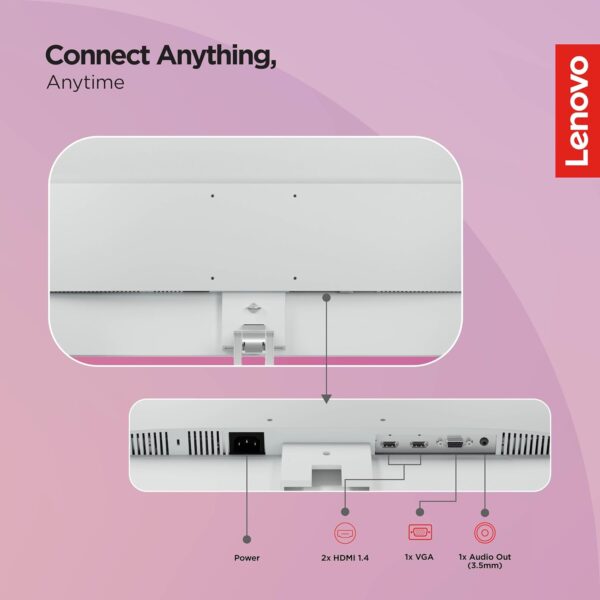 Lenovo L27I-4A 27 Ultra Thin IPS Monitor, 99%sRGB, 100Hz, 2×HDMI 1×VGA Ports, 2×3 Watts Speaker, 3 Year Warranty - Image 2
