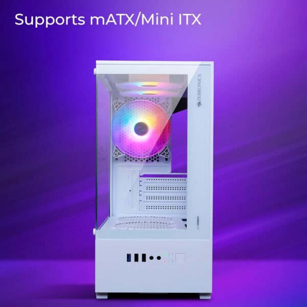 Zebronics Cabinet Robust White With ZS500 SMPS - Image 5