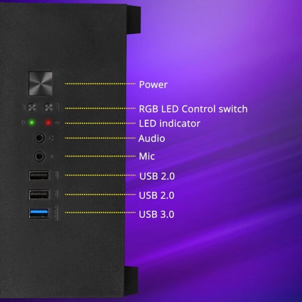 Zebronics Cabinet Robust Black With ZS500 SMPS - Image 3