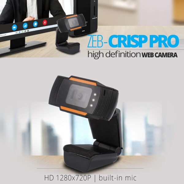 Zebronics ZEB CRISP PRO HD Web Camera  5P lens, Built-In Microphone - Image 6