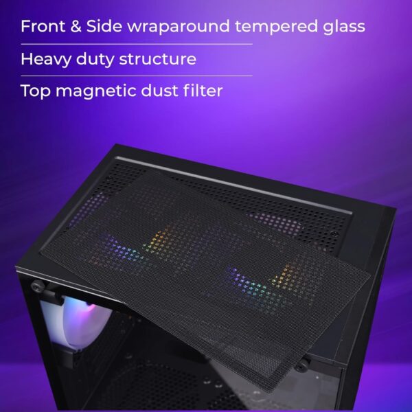 Zebronics Cabinet Robust Black With ZS500 SMPS - Image 5