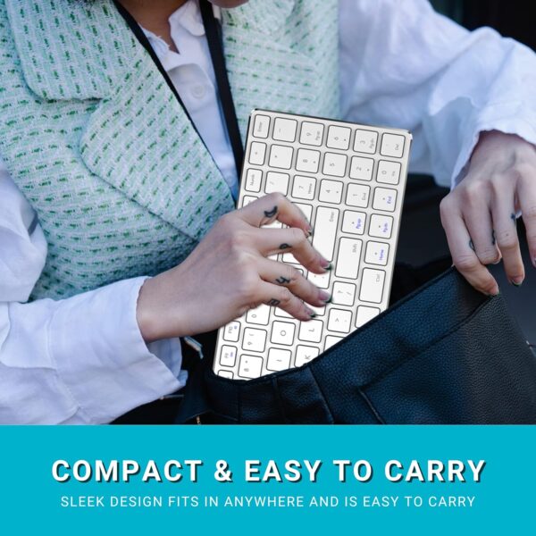 Rapoo 9300M White WL MM Keyboard & Mouse Combo Bluetooth 3.0, 4.0, 5.0 and 2.4 GHz, 1300 DPI , 12M Battery Life - Image 5