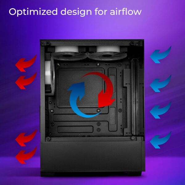 Zebronics Cabinet Robust Black With ZS500 SMPS - Image 7