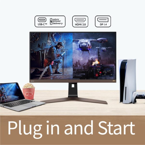 BenQ EW2880U 28-Inch 4K UHD IPS Monitor with HDR10, USB-C 60W PD, TreVolo Speakers & Remote – Bezel-Less Design with Eye-Care Tech, Black - Image 5