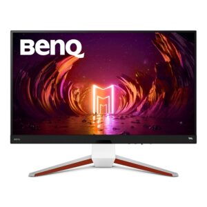 BenQ MOBIUZ EX3210U 32-Inch 4K UHD IPS Gaming Monitor | 144Hz, 1ms, HDMI 2.1, PS5 Compatible, HDR600, FreeSync Premium Pro, treVolo Speakers, Eye-Care, USB Hub, Remote (White)