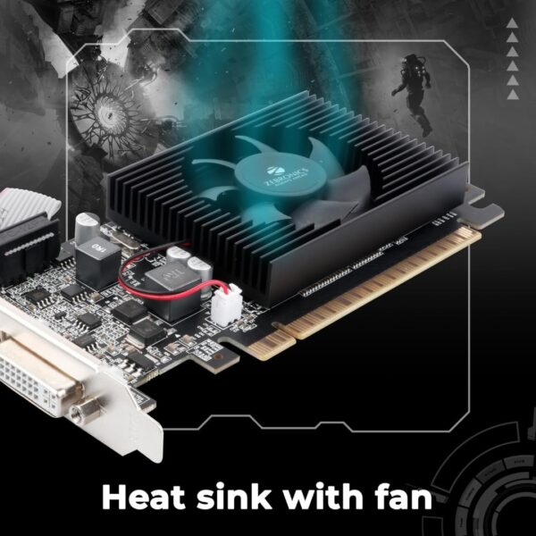 Zebronics NVIDIA GT610 2GB DDR3 PCIe 2.0 Graphics Card | HDMI, DVI, VGA | Heatsink with Fan | 1000 MHz GPU Clock - Image 5