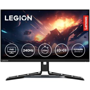 Lenovo Legion R25F-30 24.5 240Hz Raven Black FHD Gaming Monitor,  2×HDMI, 1×DP, 3W×2 Speaker, AMD Freesync, 99%sRGB