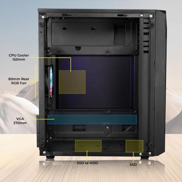 Zebronics Cabinet ZIUM With ZS 500 SMPS - Image 3