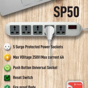 Ideakard 5 Socket Surge SP50