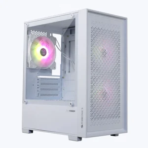 Zebronics Gaming Cabinet Fusion White With ZS500 SMPS